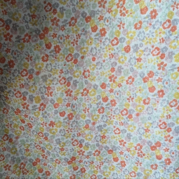 Fossil Ditsy Floral Long Rectangular Scarf with Fringe Lightweight Flowy - Picture 6 of 7